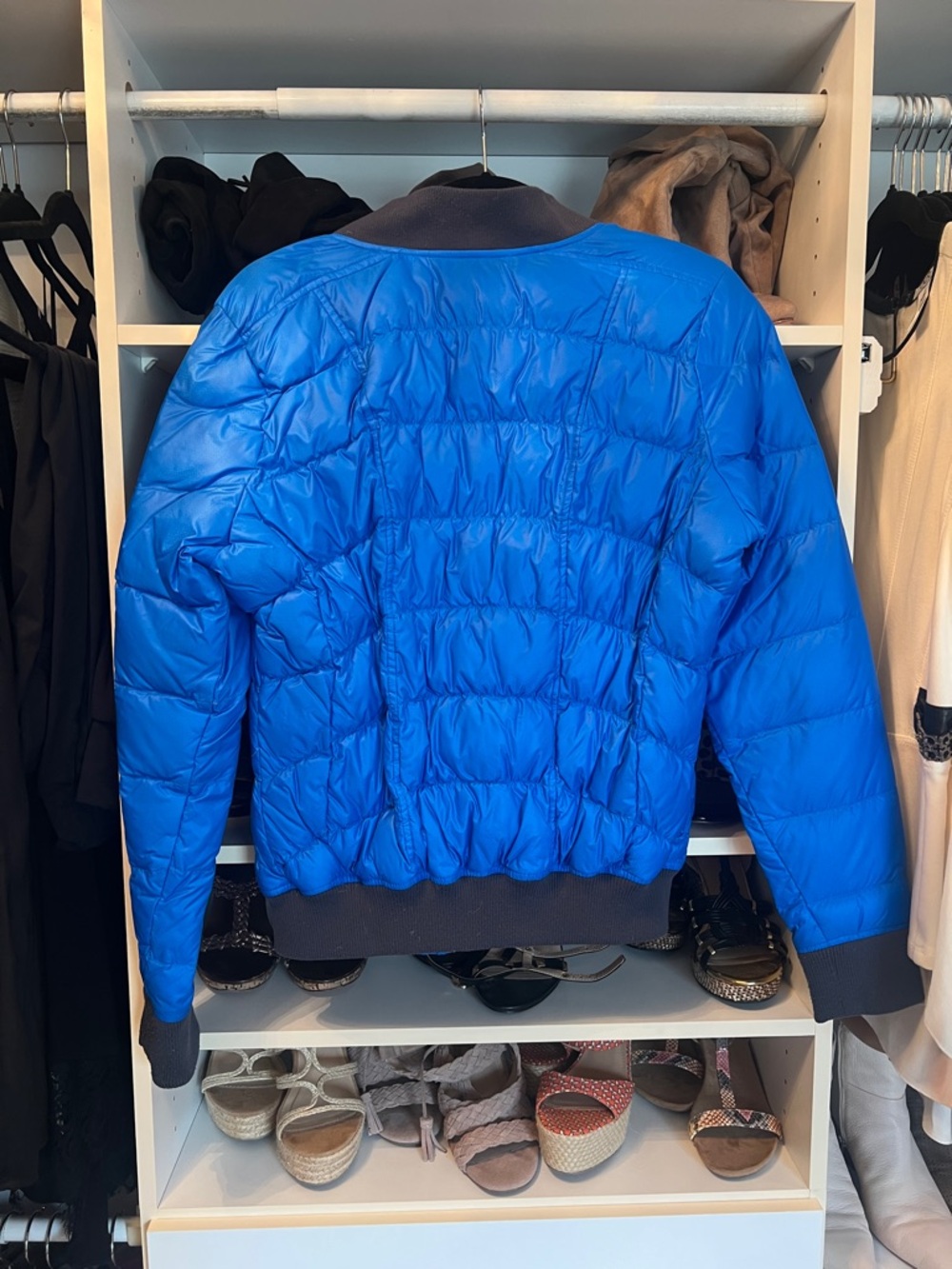 Athleta Electric Blue Quilted Bomber Jacket - Picture 2 of 3